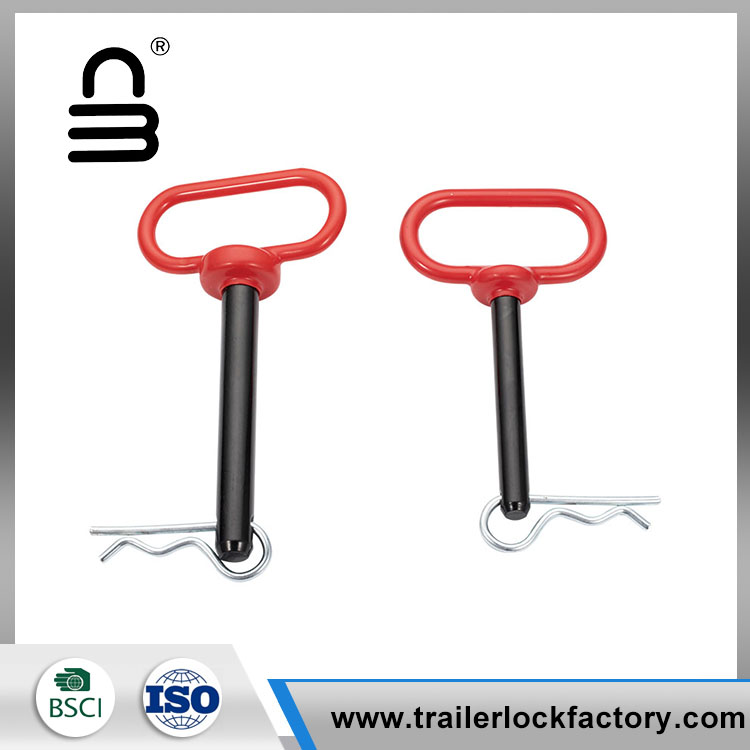 Tractor Red Handle Hitch Pin with Grip Clip Pin